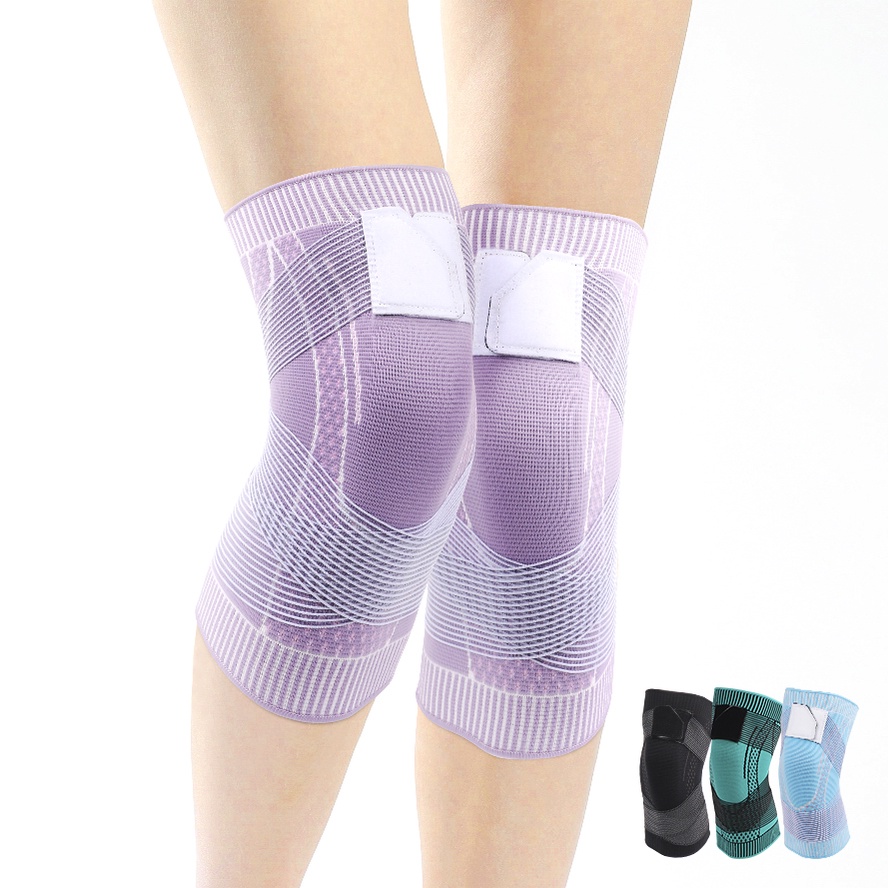 New Style Lace-Up Knee Pads Compression Knitted Sports Nylon Breathable Basketball Running Mountaineering Fitness Protection