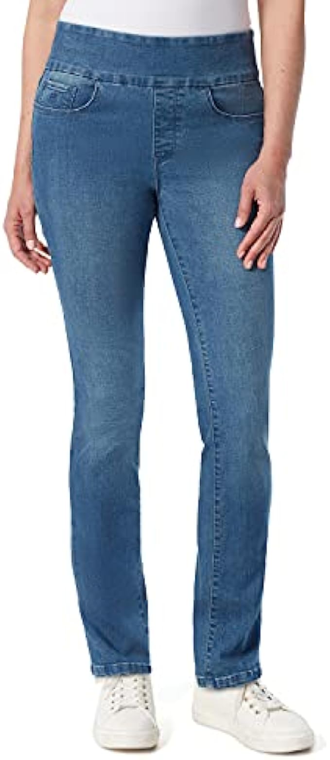 Gloria Vanderbilt Women&#039;s Amanda Pull on High Rise Jean
