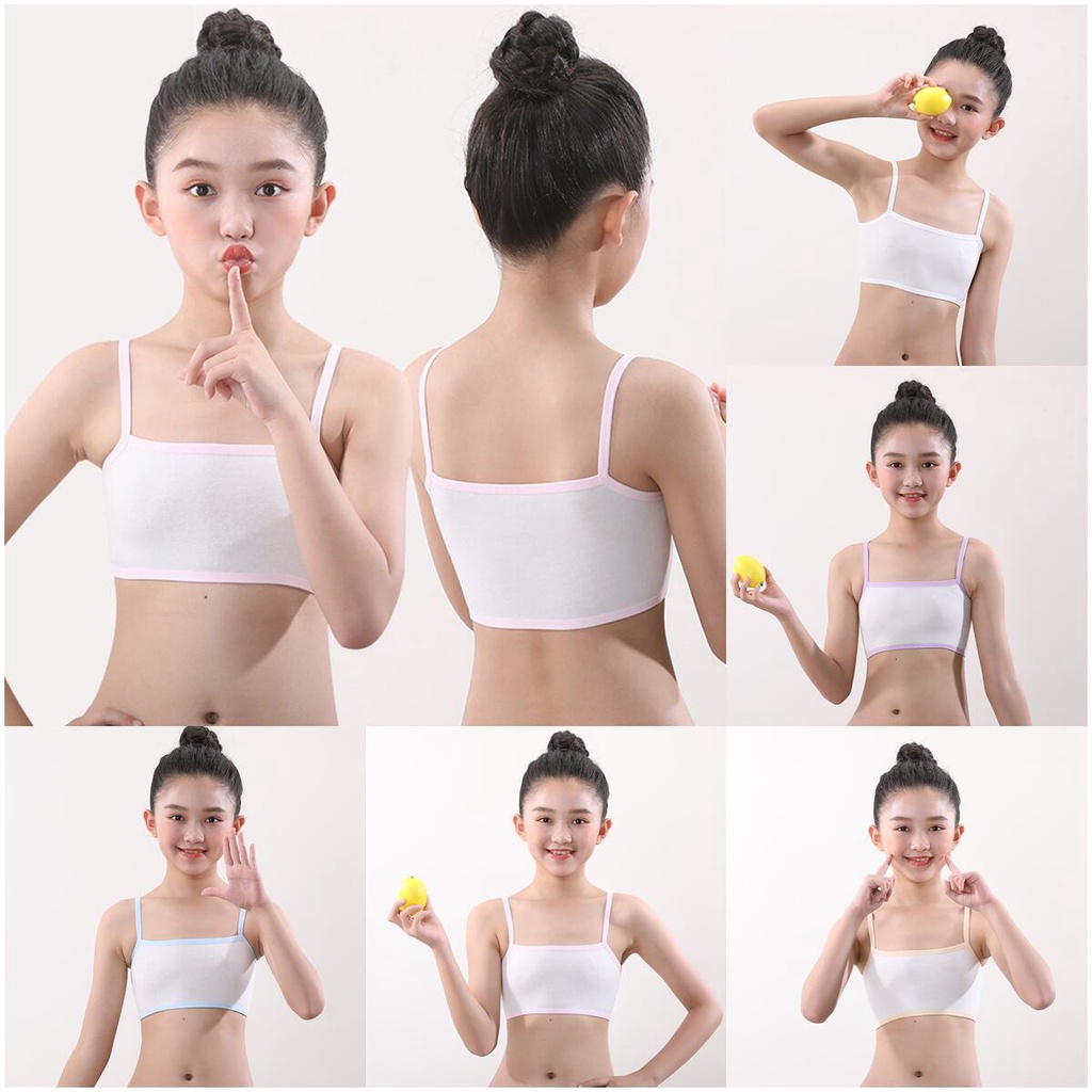 (7-13 Years) Children&#039;s Bra Youth Training Bra Girls Underwear Non-slip Belt Sports Bra Baby Bra