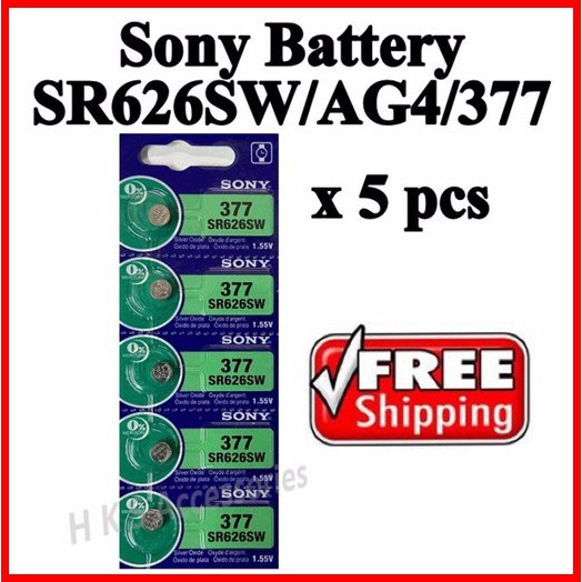 [Free Shipping] Watch Battery SR626SW LR626 LR66 AG4 177 GP377 377 SR626 SR66 SR626W SR66W Sony Button Cell