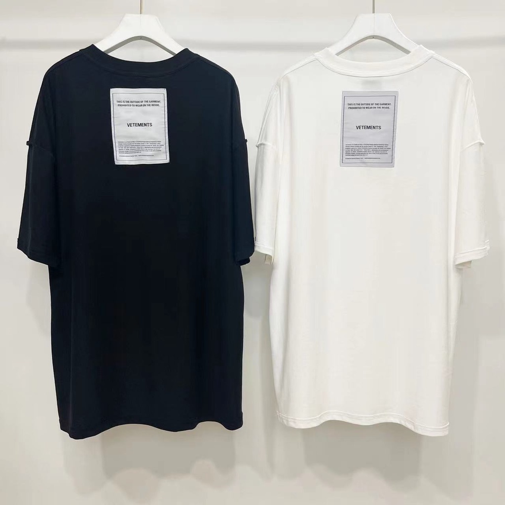 VETEMENTS 2023SS Patch Letter Oversize Reverse Short Sleeve T-shirt