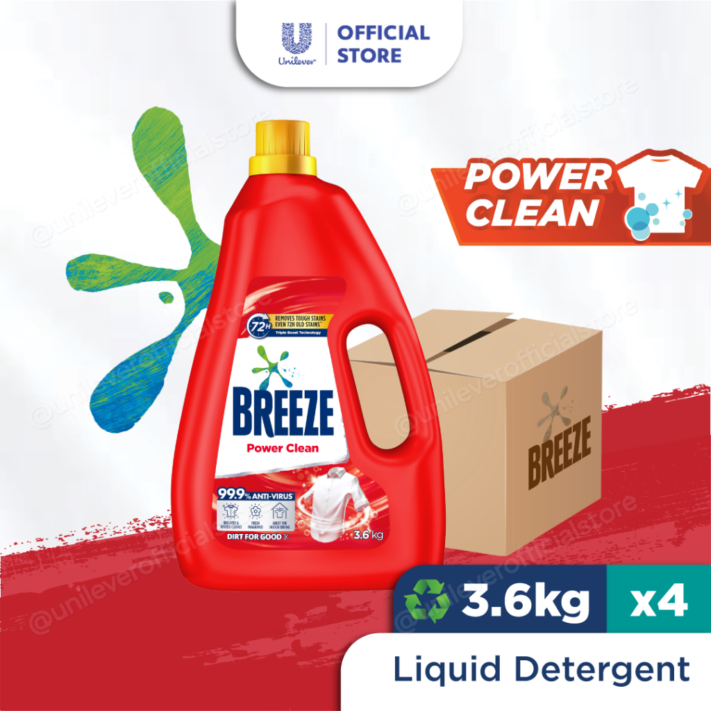 [Bundle of 4] Breeze Liquid Detergent 3.6kg Carton Sale